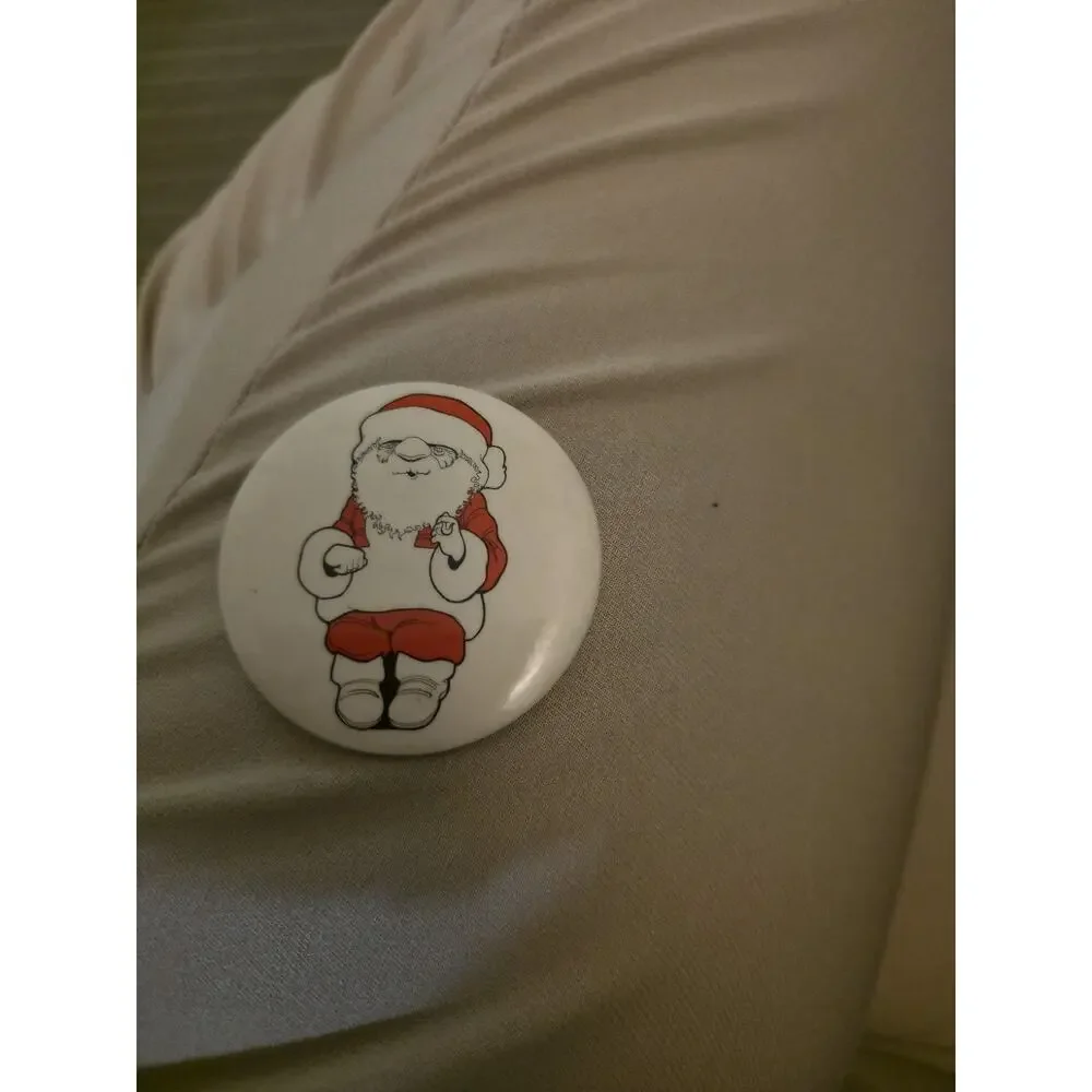 Vintage Mid-Century Style Santa Claus Pocket Mirror Retro Christmas Collectible